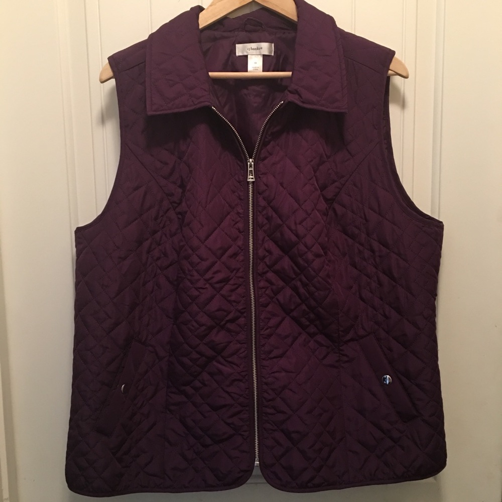Christopher & Banks ladies 1X purple quilted vest